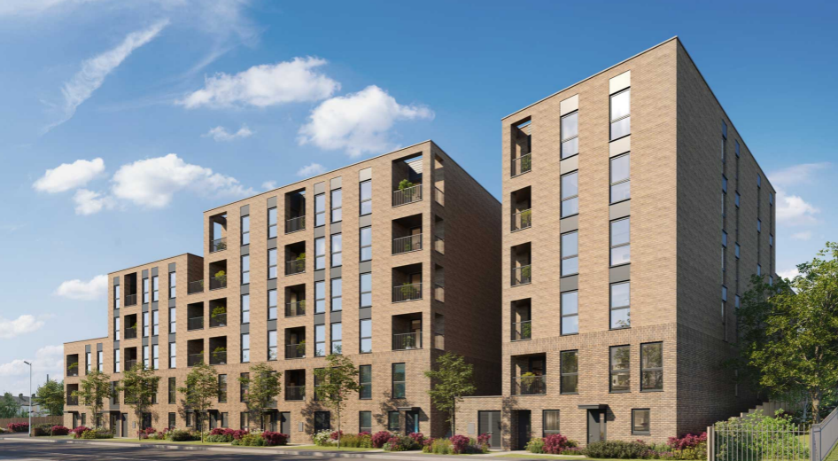 A computer generated image of the new homes on Factory Road